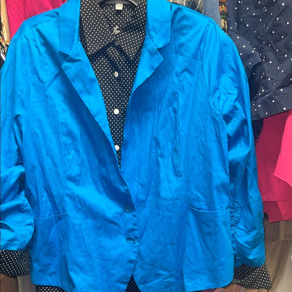 NWOT Vibrant Blue light weight  Blazer size 2x